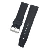 24 mm İnce Düz Siyah Deri Saat Kordonu